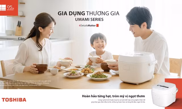 Toshiba: 95 năm chắt lọc tinh hoa giúp nâng tầm bữa cơm với BST nồi cơm điện UMAMI SERIES