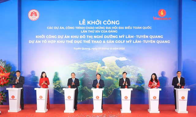 Vingroup khởi công đô thị nghỉ dưỡng suối khoáng và tổ hợp thể dục thể thao Mỹ Lâm – Tuyên Quang