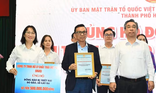 VWS ủng hộ 500 triệu đồng cho đồng bào thiệt hại do bão lũ tại các tỉnh Bắc Bộ và bắc Trung Bộ
