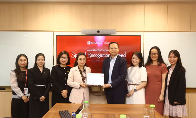 Wells Fargo trao tặng Giải thưởng 'Ngân hàng được công nhận đặc biệt về thanh toán quốc tế 2024-2025' cho SeABank