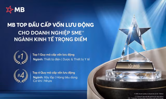 MB – Ngân hàng top đầu Cấp vốn lưu động cho doanh nghiệp SME thuộc ngành kinh tế trọng điểm 