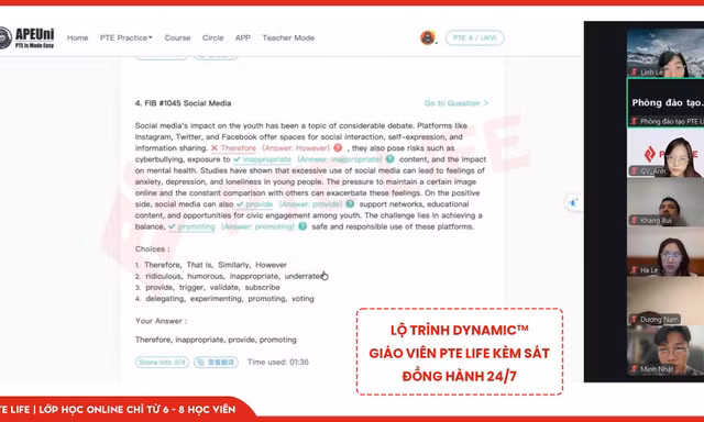 Học PTE Online cùng PTE-LIFE: Giải pháp cho người bận rộn
