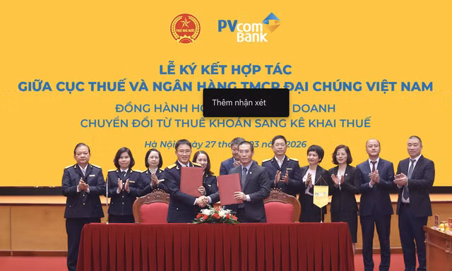 PVcomBank ký kết với Cục thuế hỗ trợ các hộ kinh doanh thích ứng với cơ chế thuế mới