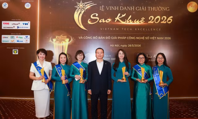 6 giải pháp ngân hàng số của BIDV đạt giải Sao Khuê 2026