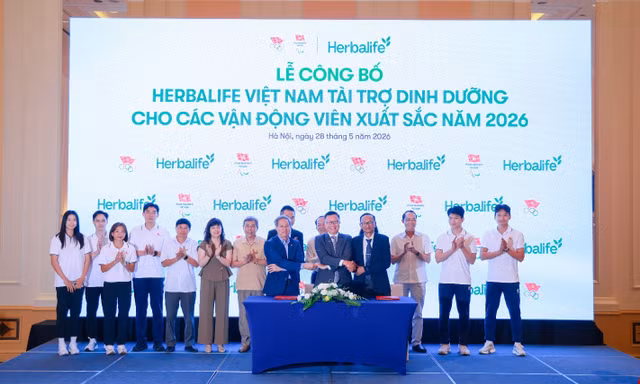 Herbalife Việt Nam tiếp tục tài trợ sản phẩm dinh dưỡng cho các vận động viên xuất sắc Việt Nam năm 2026