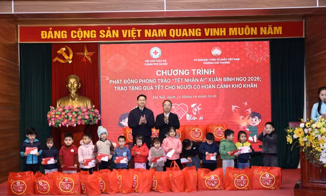 Hội Chữ thập đỏ TP Hà Nội phát động phong trào 'Tết Nhân ái' xuân Bính Ngọ 2026