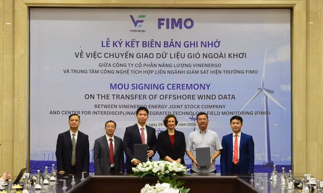 VinEnergo và FIMO ký kết hợp tác chuyển giao dữ liệu đo gió đầu tiên ở Việt Nam