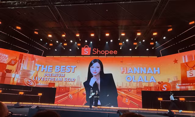 Shopee tiếp tục vinh danh Hannah Olala với giải thưởng 'Best Premium Livestream Star' năm thứ ba liên tiếp