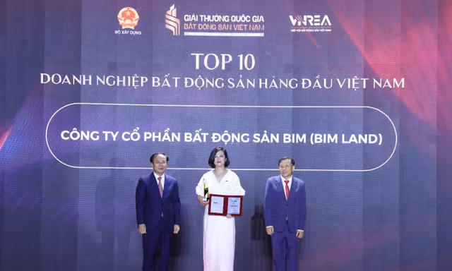 BIM Land được ghi nhận trong Top 10 doanh nghiệp bất động sản hàng đầu Việt Nam 