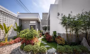 Nhà phố phân lô với nhiều khoảng xanh