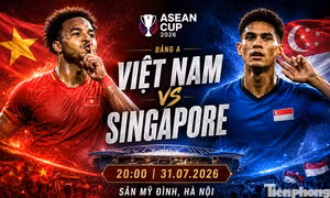 Nhận định Việt Nam vs Singapore, 20h00 ngày 31/7: Trở lại ngôi đầu