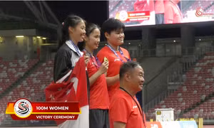 Phùng Thị Huệ vượt mặt nhà vô địch SEA Games 33, giành HCV 100m giải điền kinh Singapore 2026