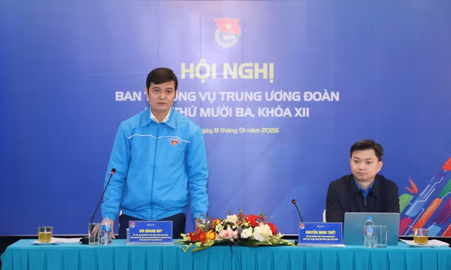 Khai mạc Hội nghị Ban Thường vụ Trung ương Đoàn lần thứ 13, khóa XII