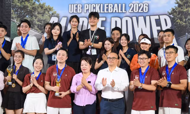 'UEB Pickleball 2026' quy tụ 130 vận động viên, gây quỹ học bổng cho sinh viên khó khăn