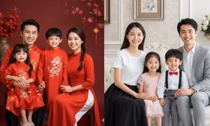 Câu lệnh tạo bức hình gia đình bằng AI Gemini đẹp không thua kém chụp studio