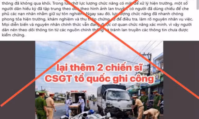 Cà Mau bác thông tin CSGT truy đuổi phương tiện dẫn đến tai nạn 