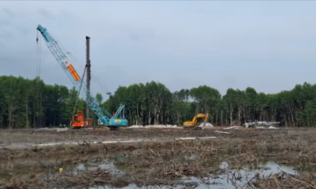 Mặt bằng sạch tuyến cao tốc Cà Mau - Đất Mũi đã đạt 95%