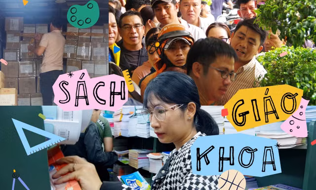 Phụ huynh đội nắng xếp hàng, từ Nha Trang vào TP.HCM tìm mua sách giáo khoa cho con