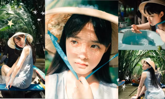 "Tỷ tỷ" xứ Trung viral khi xuôi dòng miền Tây, tâm điểm là chiếc nón lá đan thưa