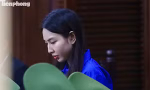 Thùy Tiên tại phiên tòa.