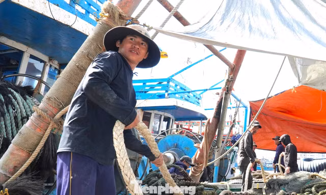 Cảng cá lớn nhất miền Trung nhộn nhịp chuyến biển ngày áp Tết