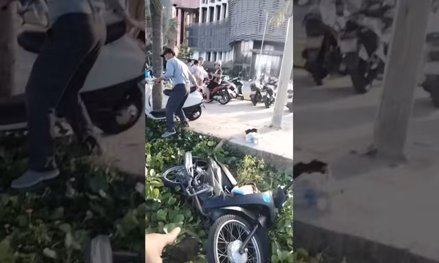 Thực hư nhân viên bãi biển ở Đà Nẵng xô đổ xe máy của người dân