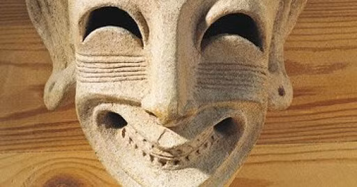 Mặt nạ Phoenicia thuộc thế kỷ thứ 4 trước Công Nguyên được tìm thấy tại Tunisia mang một nụ cười giống với nụ cười trên mặt những nạn nhân của chất độc “nụ cười sardonic” Phê-ni-xi cổ đại tìm thấy trên đảo Sardinia. (Ảnh: DEA/