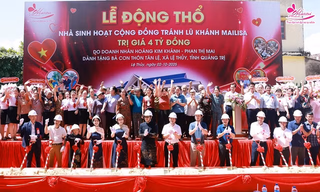 Mailisa khởi công xây dựng nhà sinh hoạt cộng đồng tránh lũ 4 tỷ đồng tại Quảng Trị