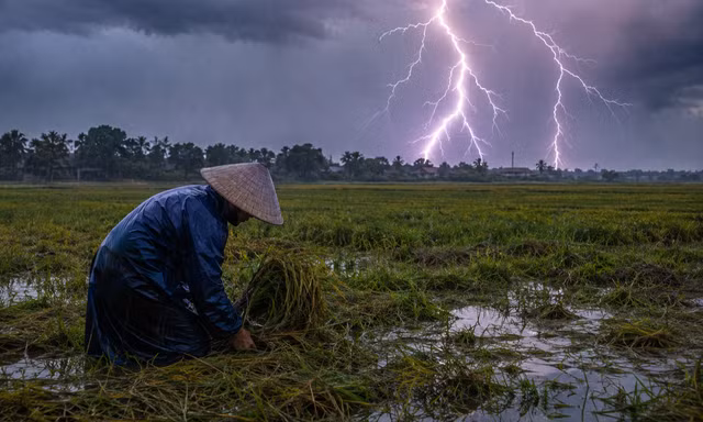Người phụ nữ chết tại chỗ sau tiếng sét giữa cánh đồng ở Quảng Trị 