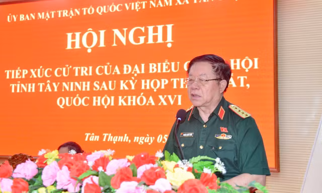 Đại tướng Nguyễn Trọng Nghĩa tiếp xúc cử tri tỉnh Tây Ninh
